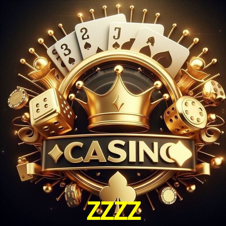 Escena dinámica inspirada en casino con iluminación ZZZZ, cartas, fichas e íconos de juegos digitales en un espacio moderno de juegos.